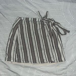 Striped cotton skirt